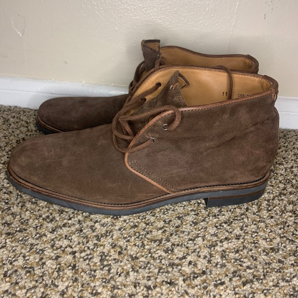 Aquatalia Brown Suede Waterproof Rinaldo Boots Men's Size 11